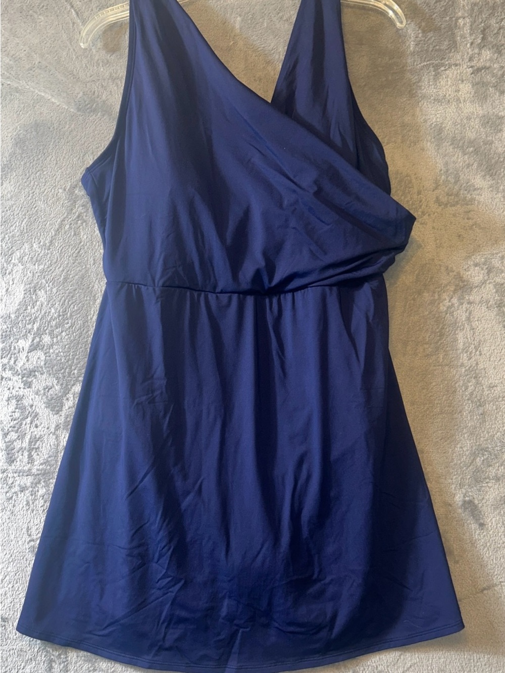 Lands'‎ End Navy Blue One-Piece Swimdress sz 18